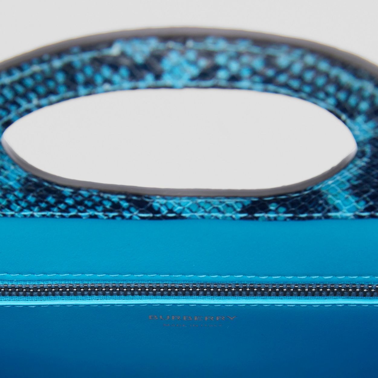 Mini Leather and Python Print Pocket Bag - 9