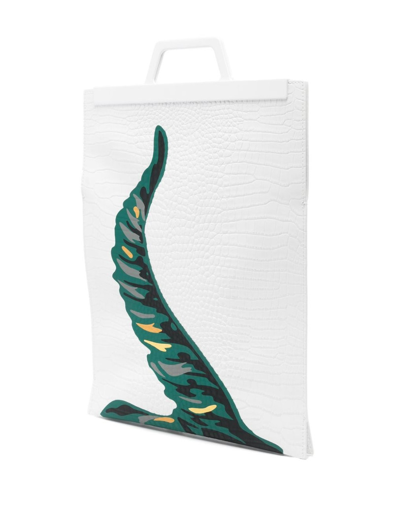 crocodile-print tote bag 3