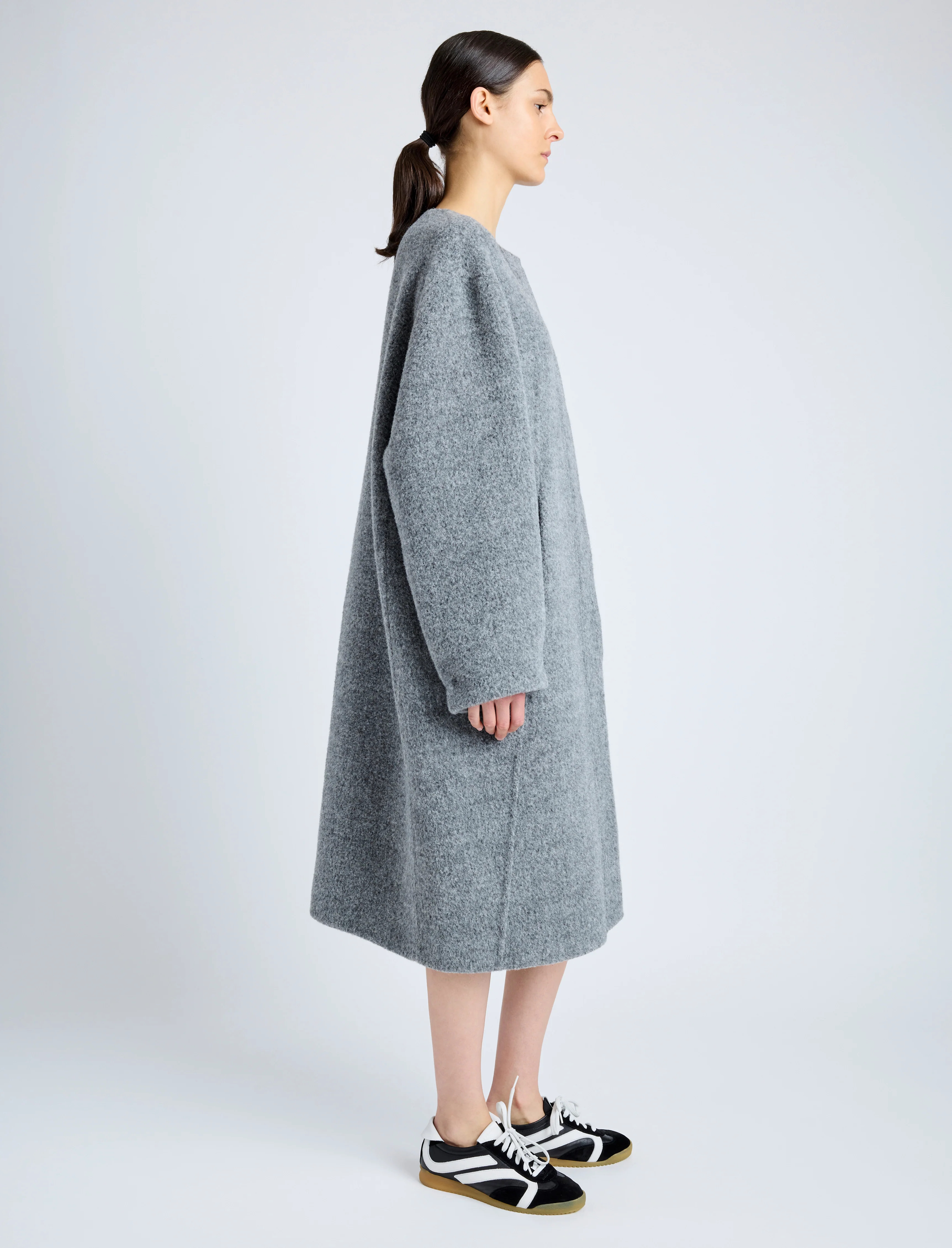 Albers Coat in Textured Double Face Wool - 3