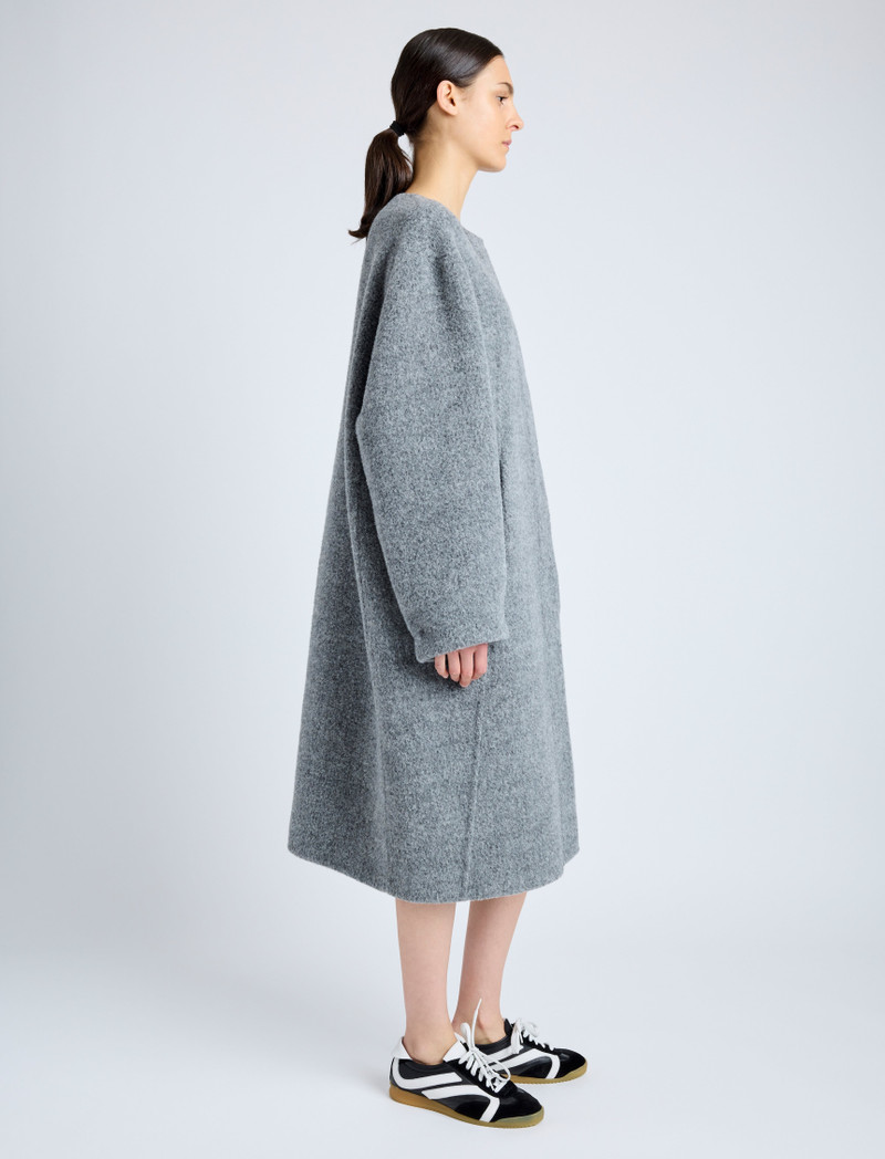 Proenza Schouler Albers Coat in Textured Double Face Wool outlook