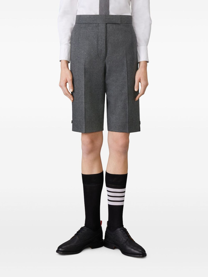 solid wool flannel bermuda shorts 3