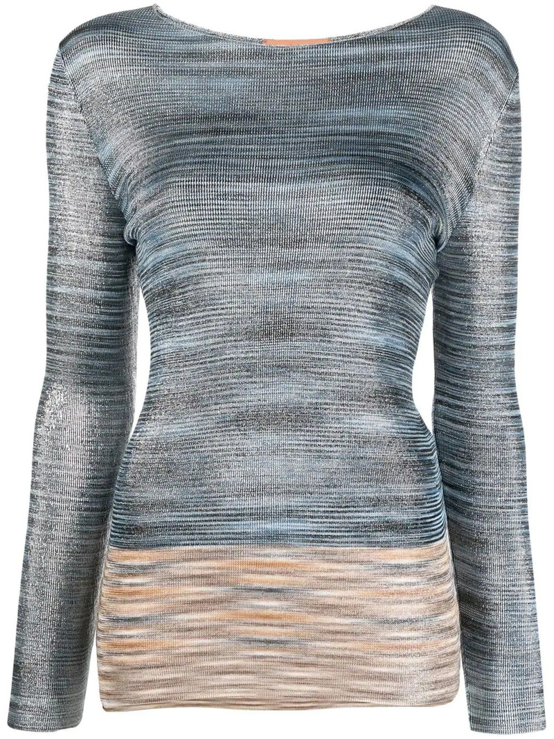 long-sleeve knitted top 1