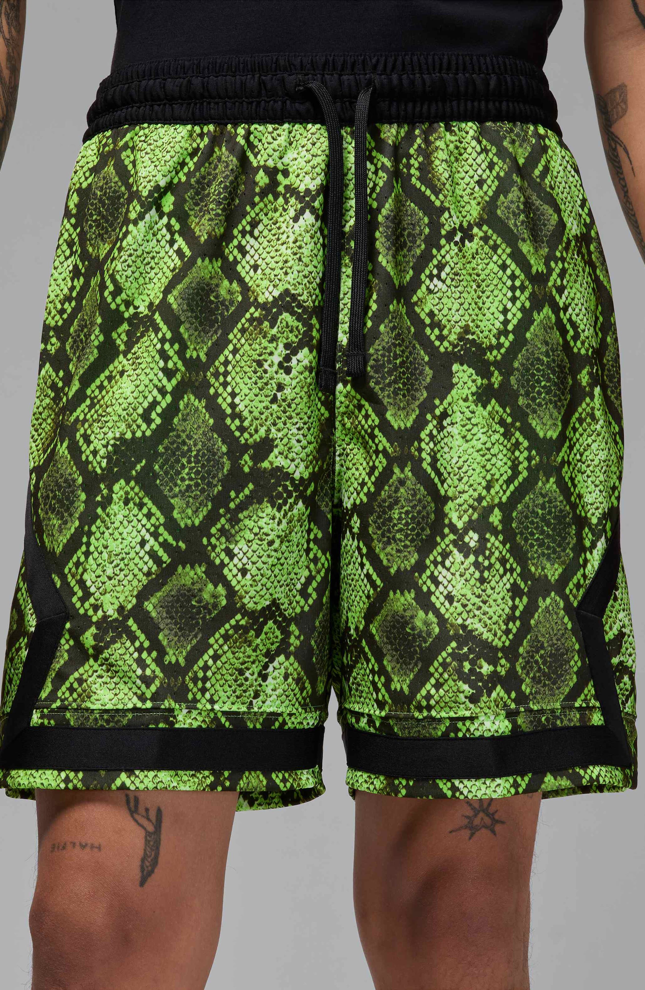 Jordan Dri-FIT Sport Diamond Mesh Shorts in Electric Green/Black at Nordstrom - 5