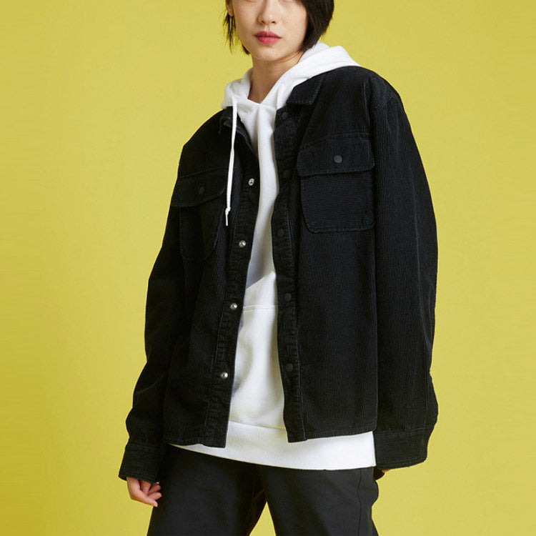 Men's Converse Sports Cargo corduroy Shirt Jacket Black 10019954-A12 - 4
