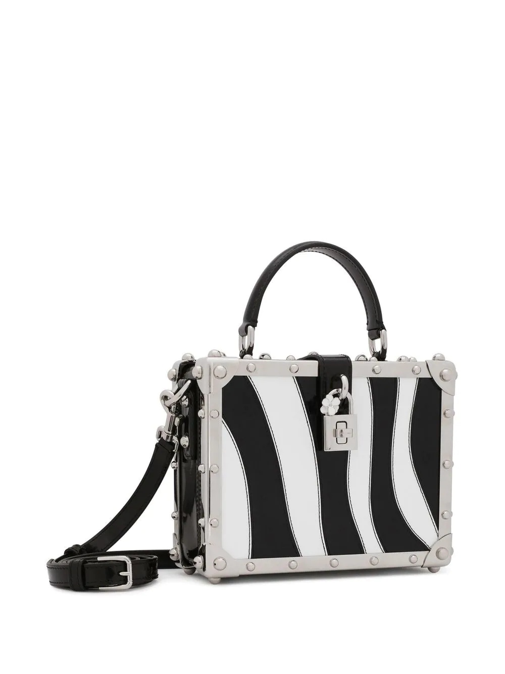 zebra-print dolce box bag - 4