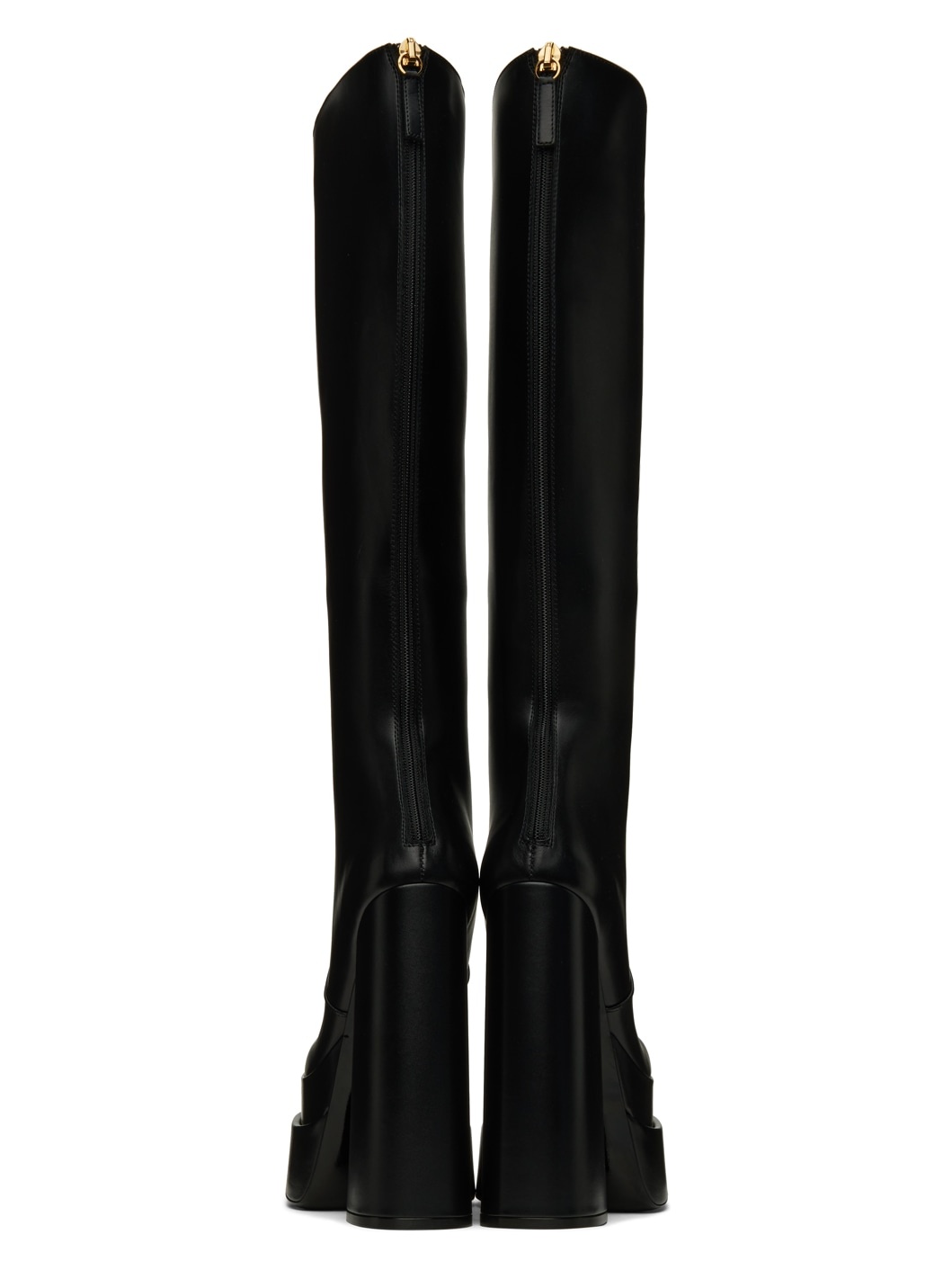 Black Platform Tall Boots - 2