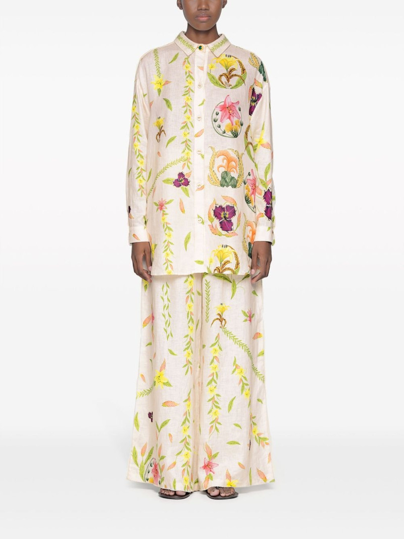 Agua by Agua Bendita Cecilia Marina floral-print shirt outlook