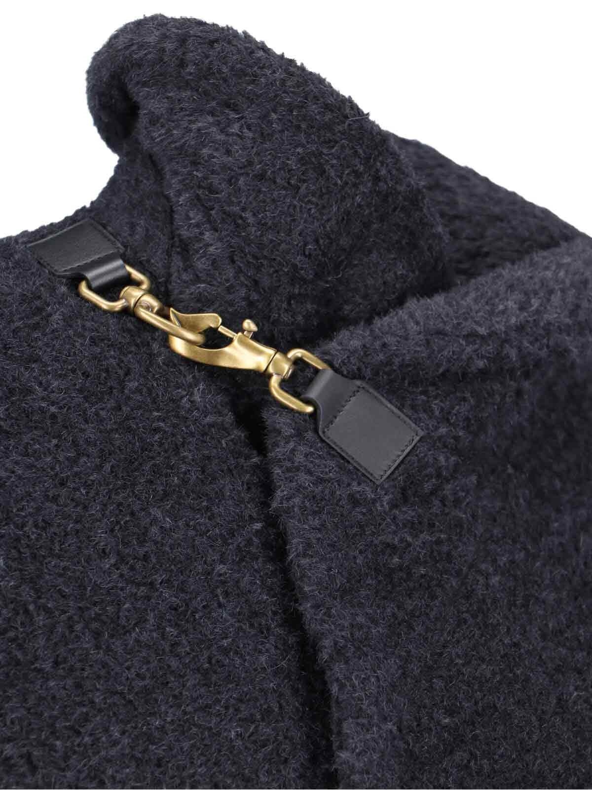 DOUBLE-BREASTED SHEARLING COAT - 3