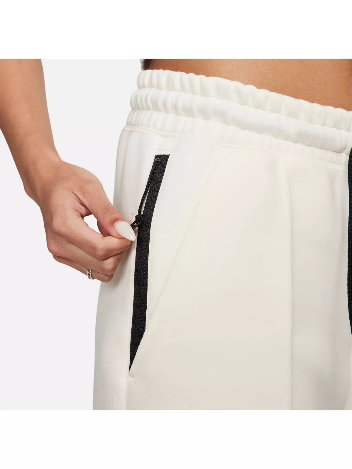 Women's Sportswear Tech Fleece Mid-Rise Joggers-Ivory - 9
