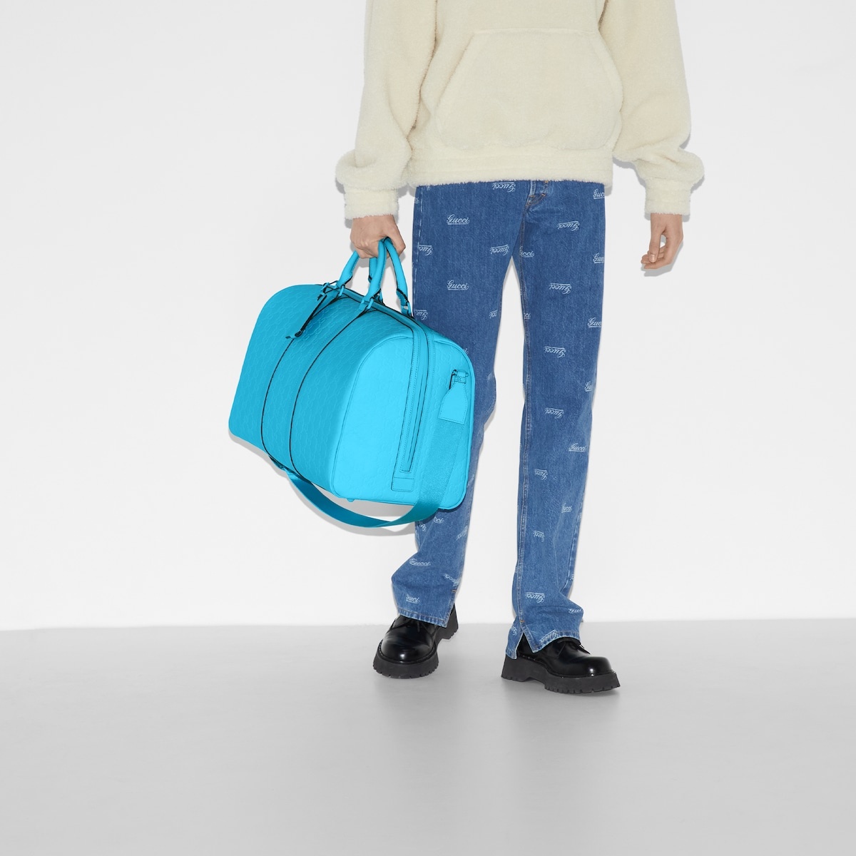 GG rubber-effect large duffle bag - 3