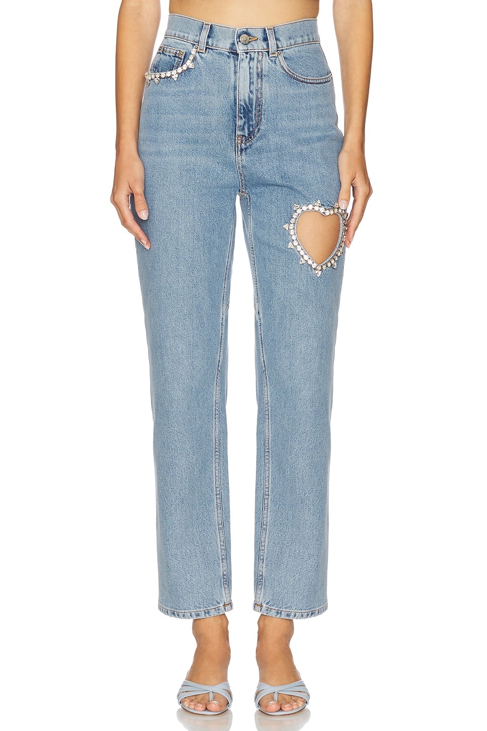 Crystal Heart Straight Leg - 1