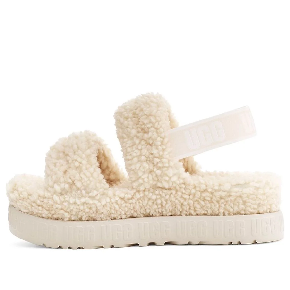(WMNS) UGG Oh Fluffita Outdoor Open Toe Flat Heel Sports Sandals 1120876-NAT - 1