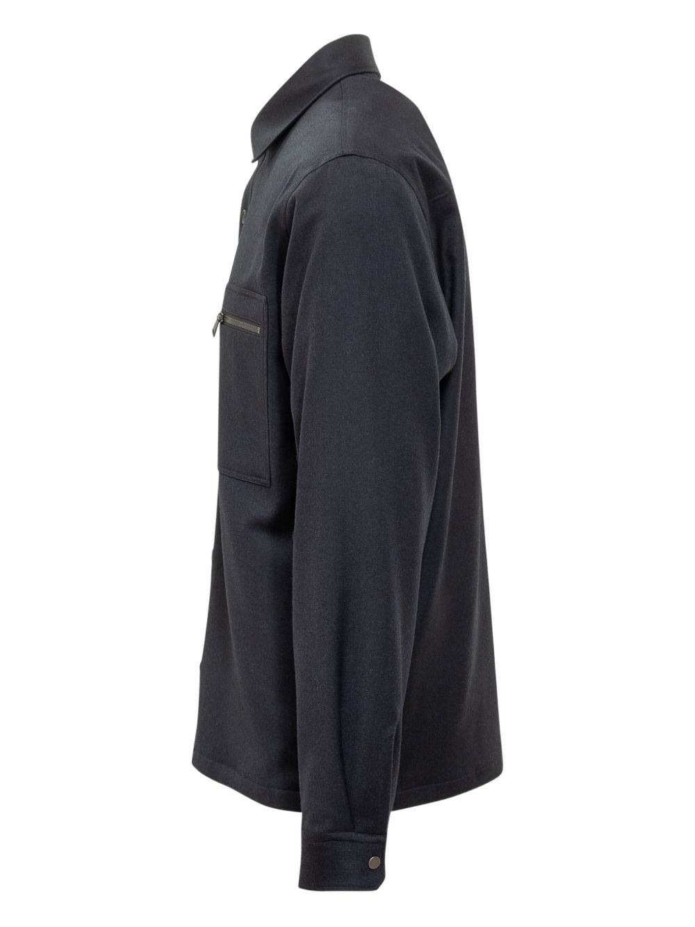 zip-pocket overshirt - 2