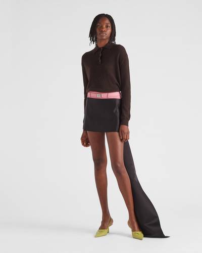 Prada Double satin miniskirt outlook