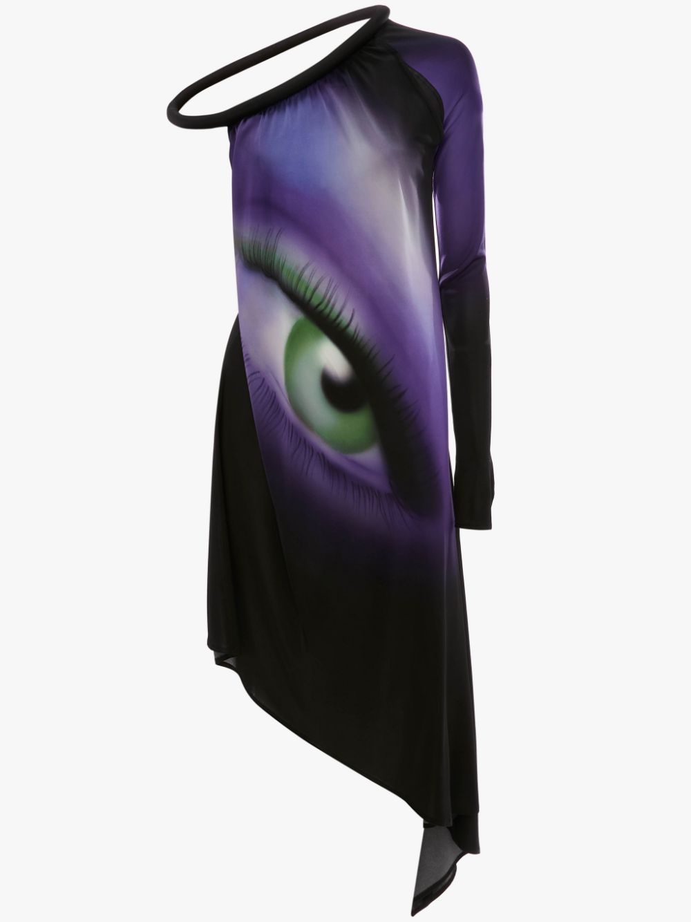 ONE SLEEVE ASYMMETRIC DRESS - 1