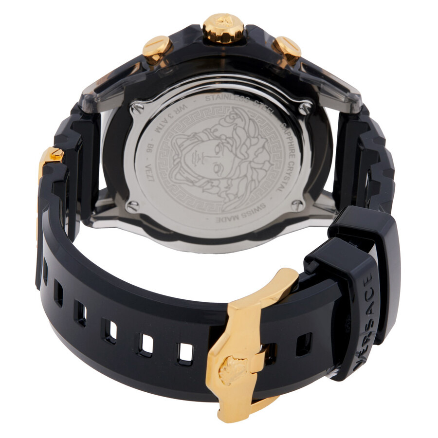 Versace Icon Active Chronograph Quartz Diamond Black Dial Men's Watch VEZ701723 - 3