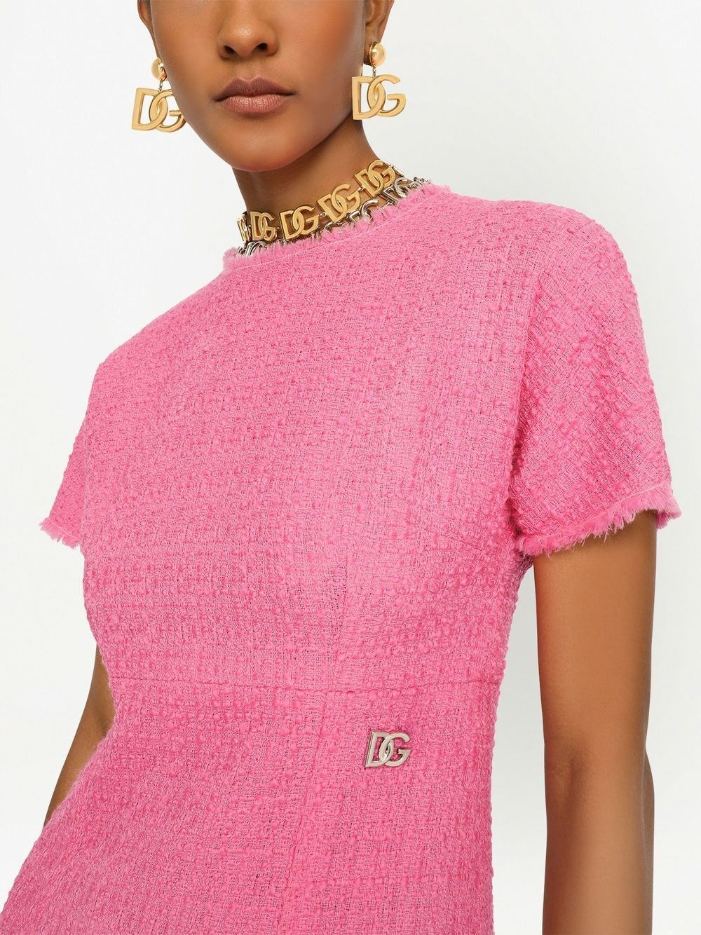 Rachel tweed dress with DG logo - 3