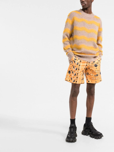 MSGM seashell-print deck shorts outlook