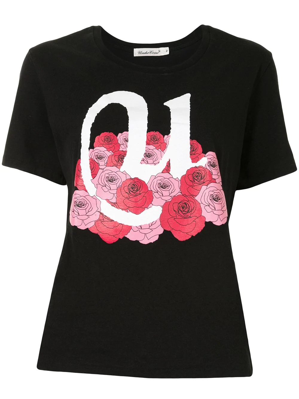 rose print T-shirt - 1