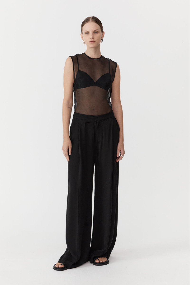 Sheer Organza Top - Black 4