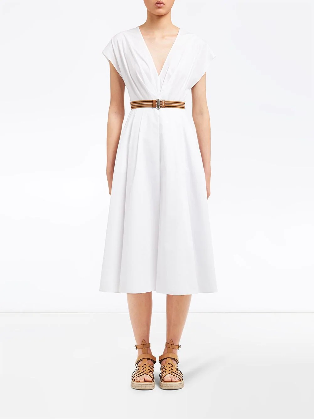 poplin midi dress - 2