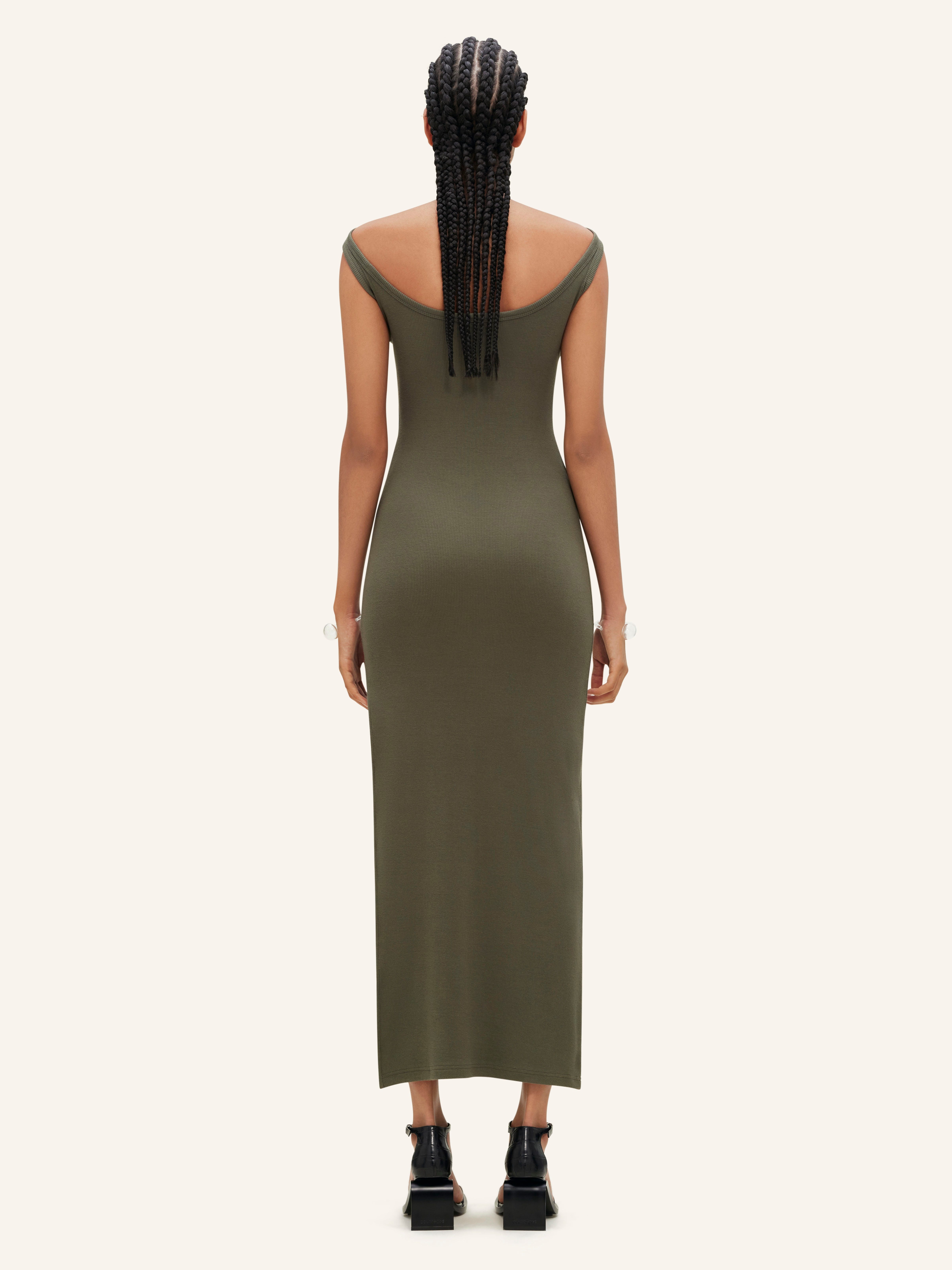 HYPERBOLE 90'S RIB LONG DRESS - 4