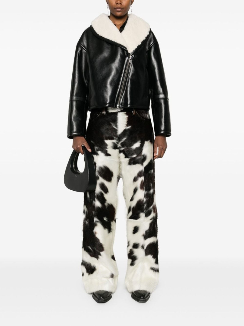 STAND STUDIO faux-leather biker jacket outlook