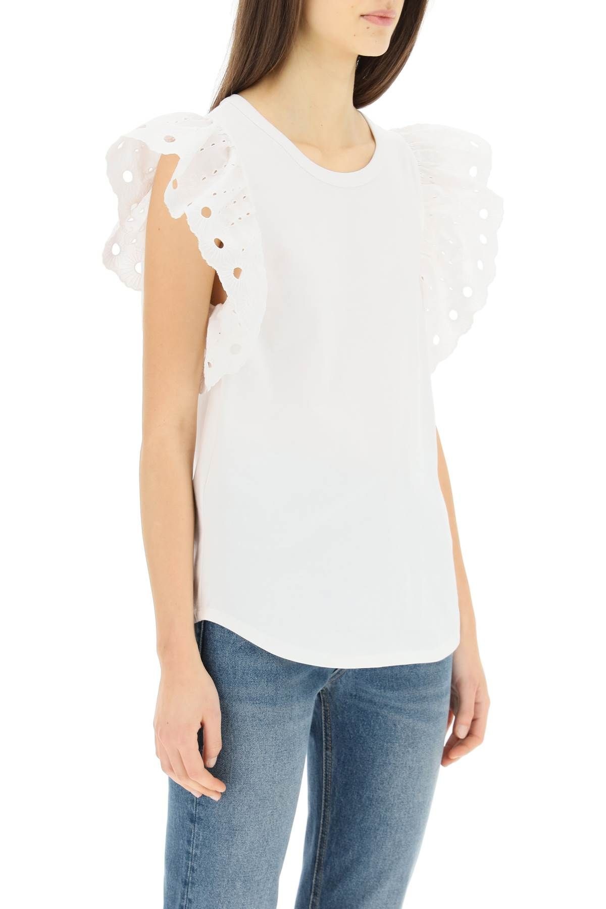 T-SHIRT WITH EMBROIDERED SLEEVES - 3