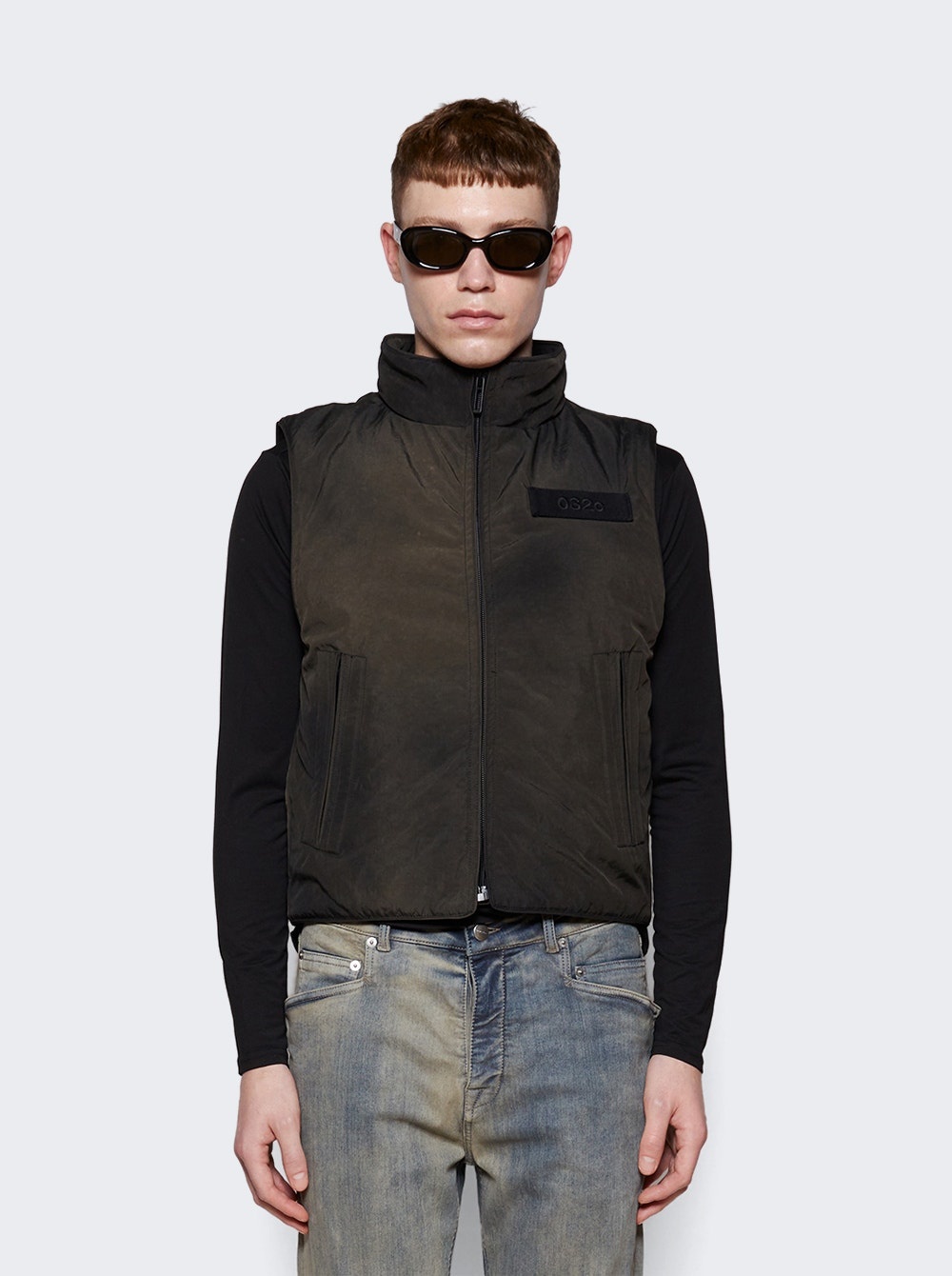 'aurora' Fitted Down Vest Brown - 3