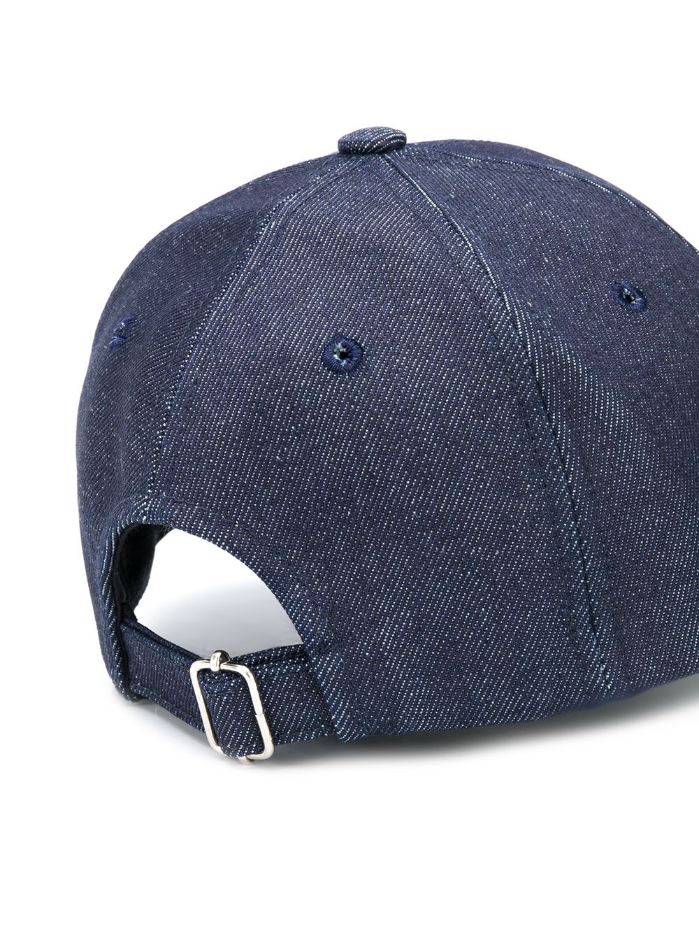 embroidered logo denim cap - 2