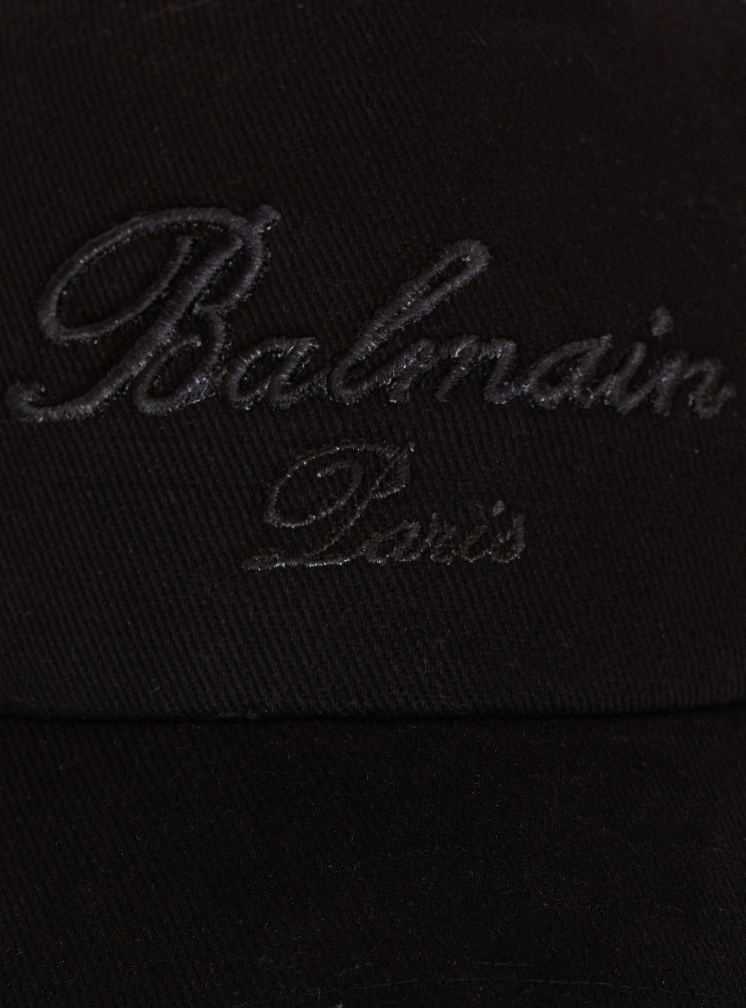 Cotton baseball cap with Balmain Signature embroidery - 5