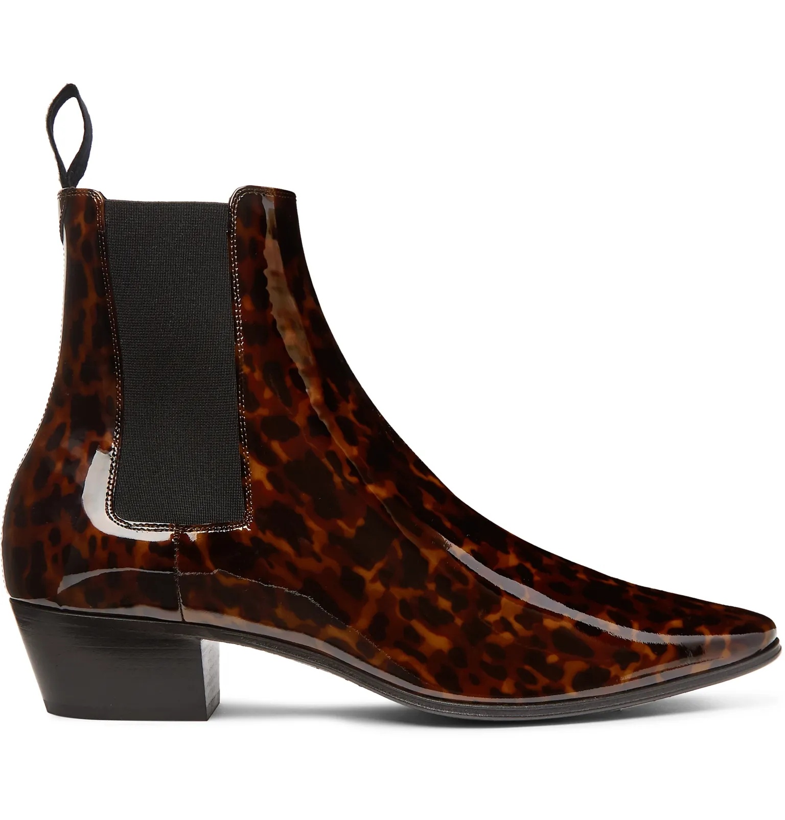 Dylan Tortoiseshell-Effect Patent-Leather Chelsea Boots - 1