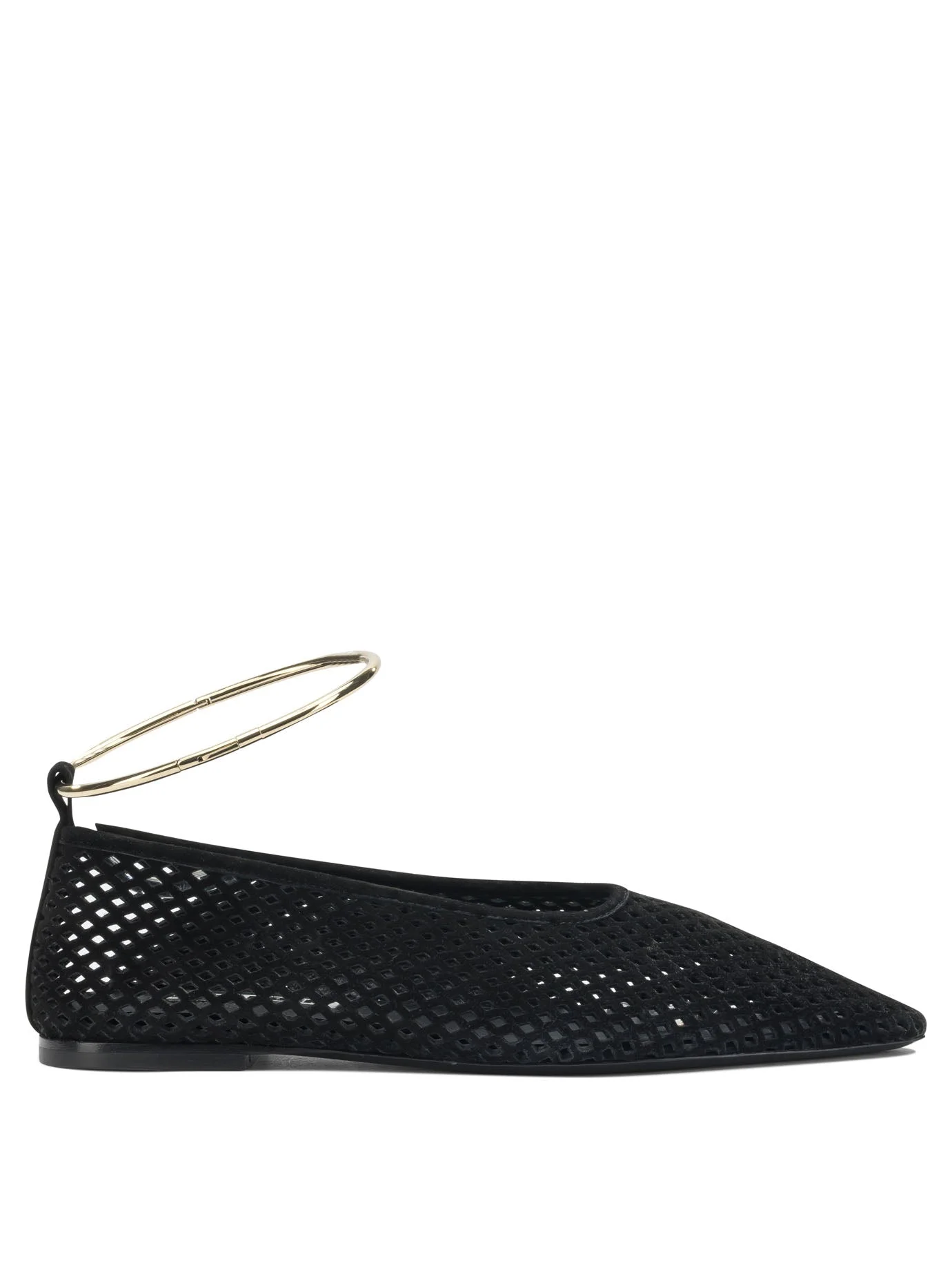 Jil Sander Suede Perforated Ballet Flats - 1