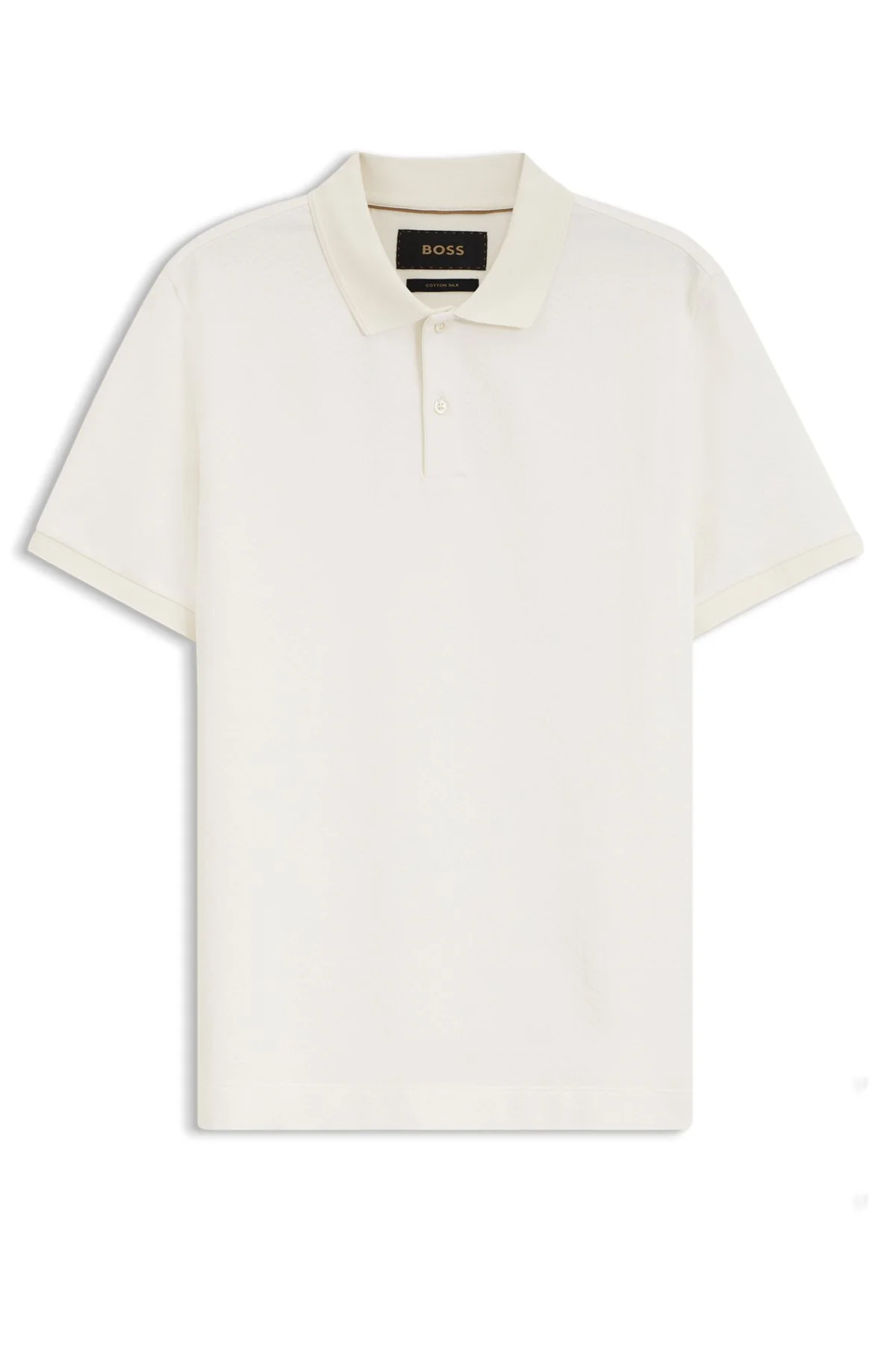 REGULAR-FIT POLO SHIRT IN COTTON-SILK JACQUARD - 1
