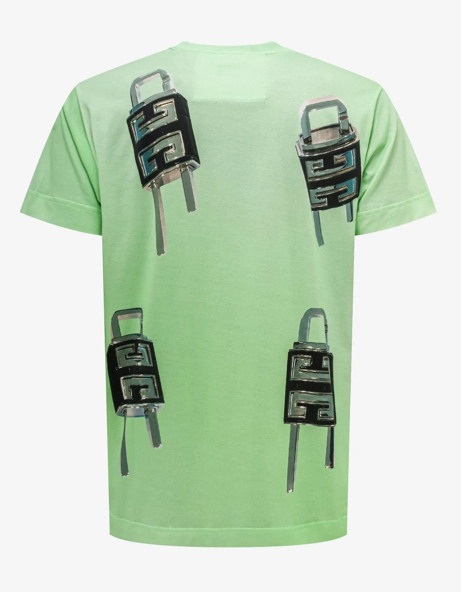 Givenchy Green 4G Padlock Print T-Shirt - 2