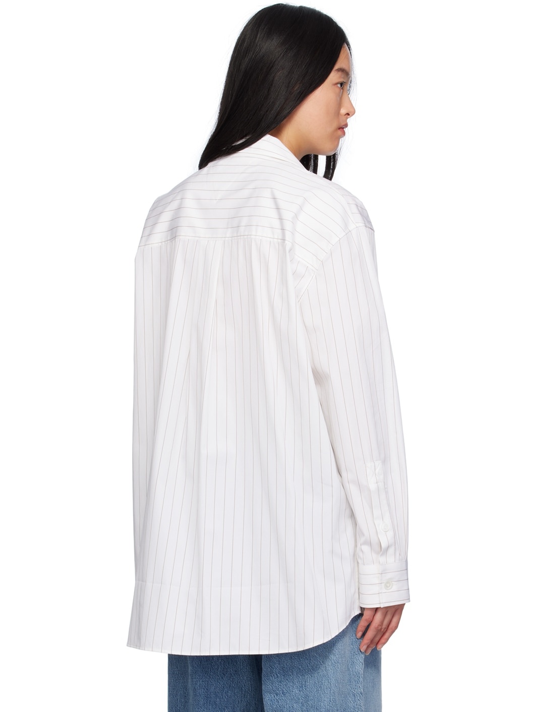 White Pinstripe Shirt - 3