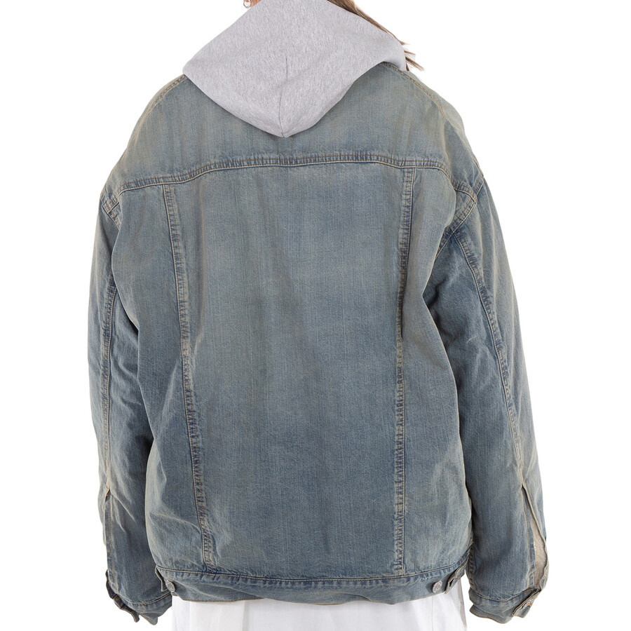 Balenciaga Ladies Blonde Ring Diy Metal Outline Hooded Jacket, Brand Size 1 (Small) - 3