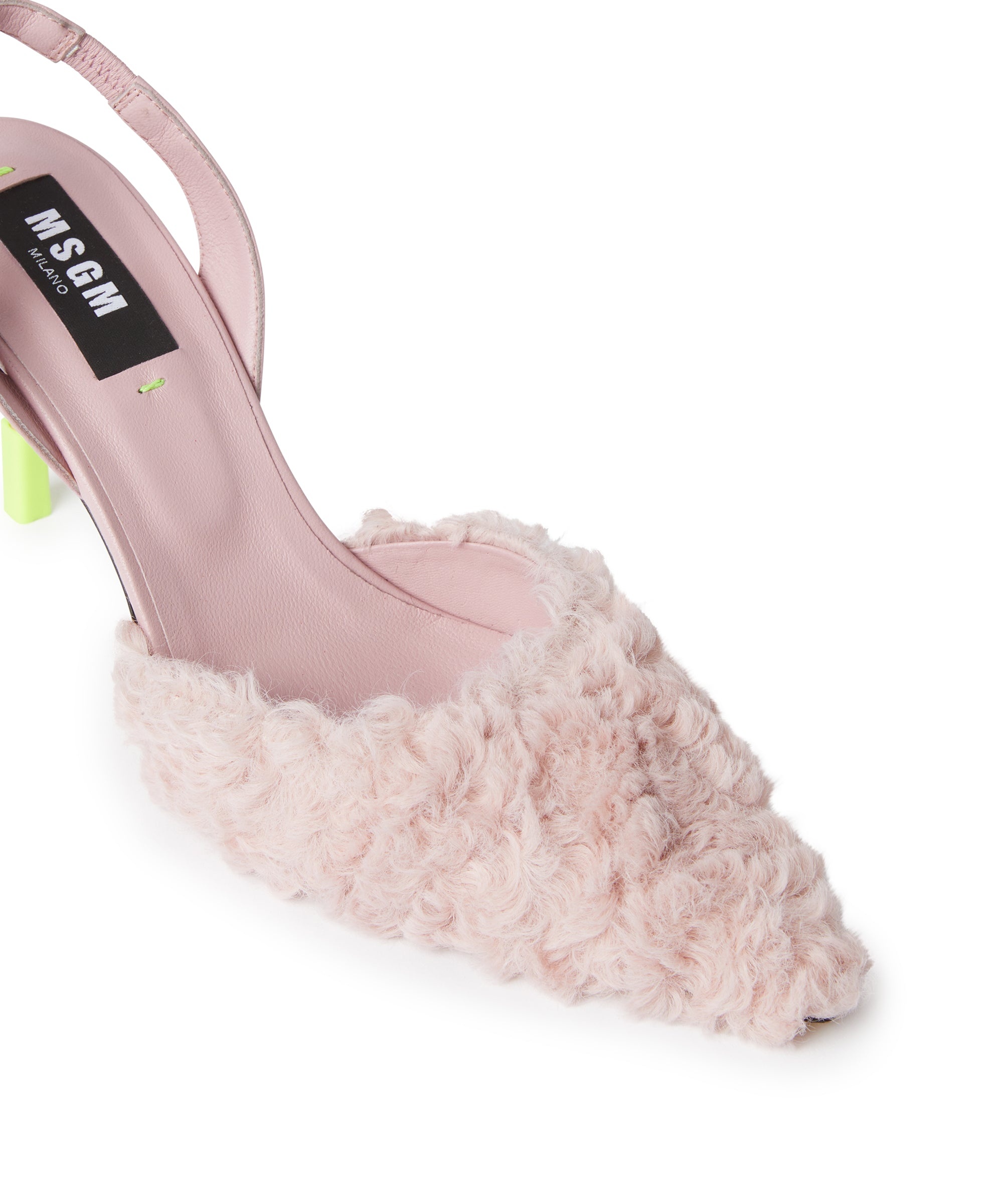 Faux fur slingbacks - 4
