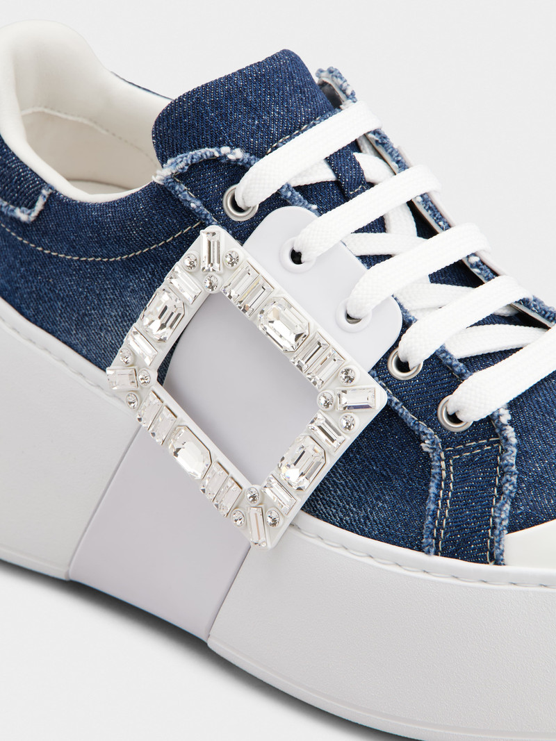 Viv' Skate Sneakers in denim 3