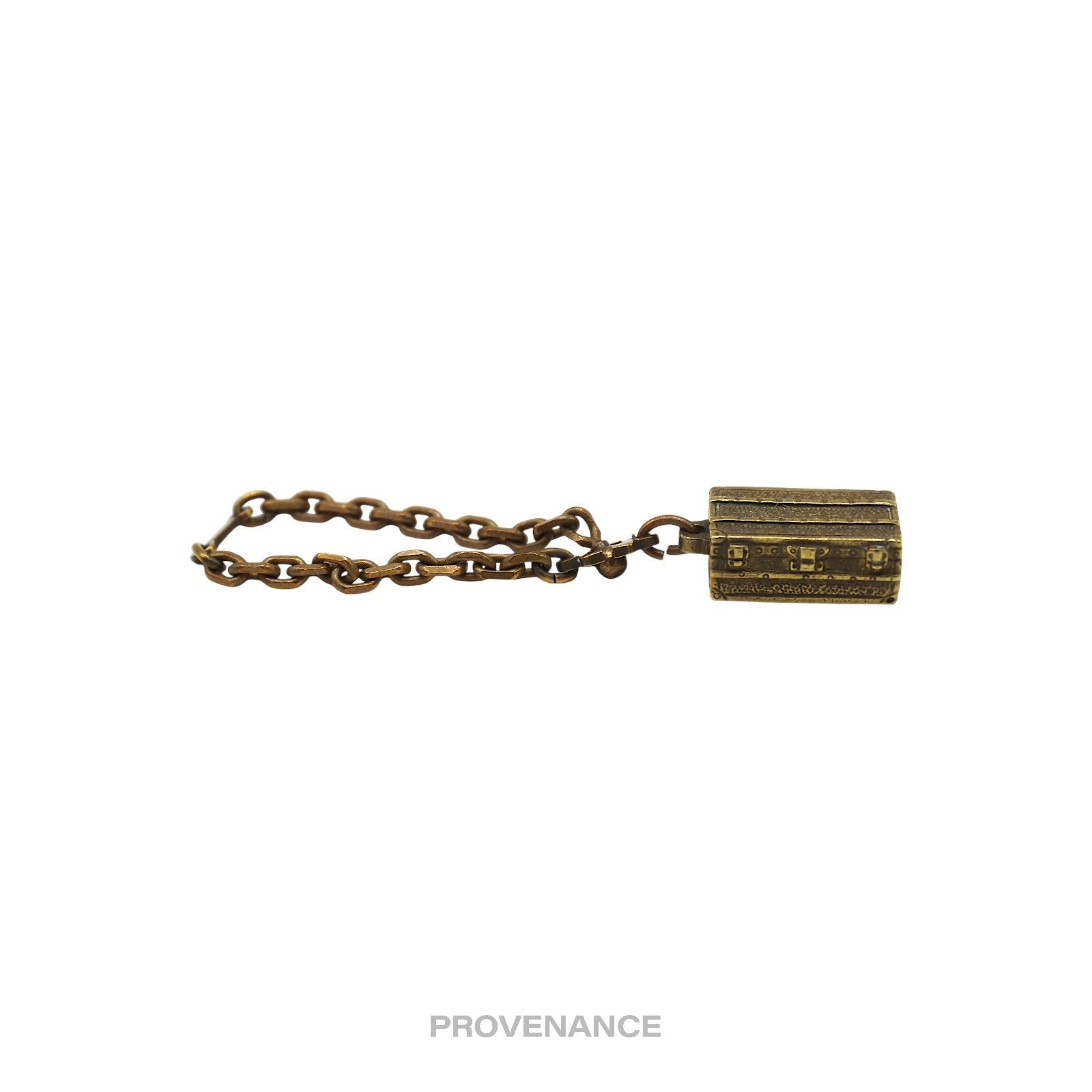 Louis Vuitton Trunk Keychain Charm - Solid Aged Brass - 6