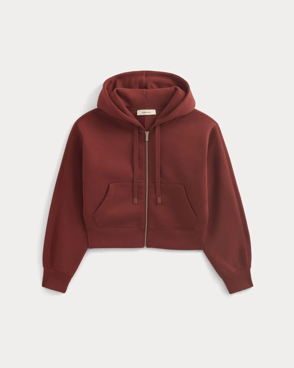 LUXE FLEECE FULL-ZIP CROPPED HOODIE - 1