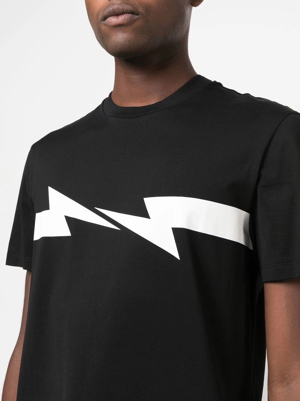 Thunderbolt-print cotton T-shirt - 5