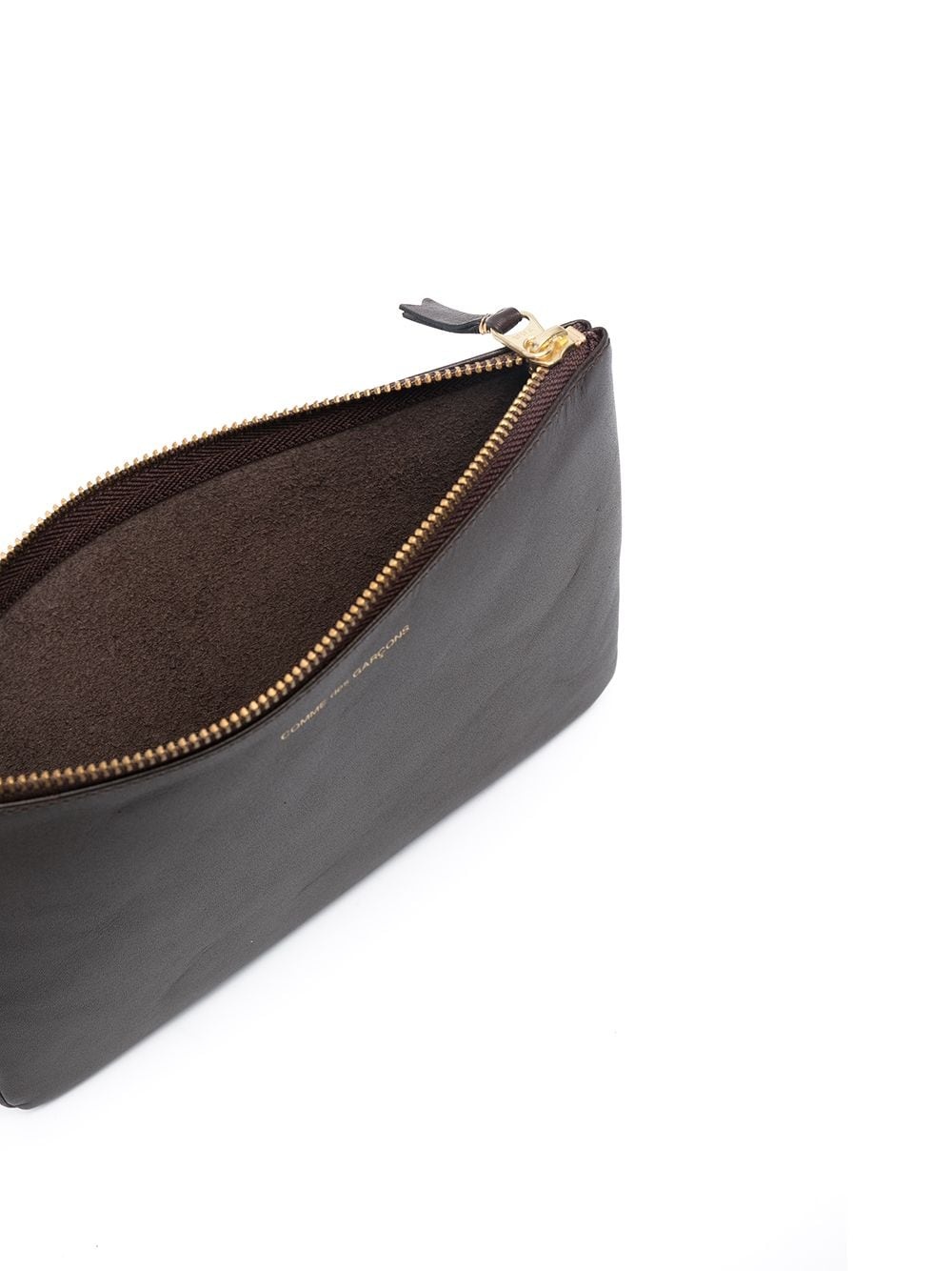 logo-print leather pouch - 3