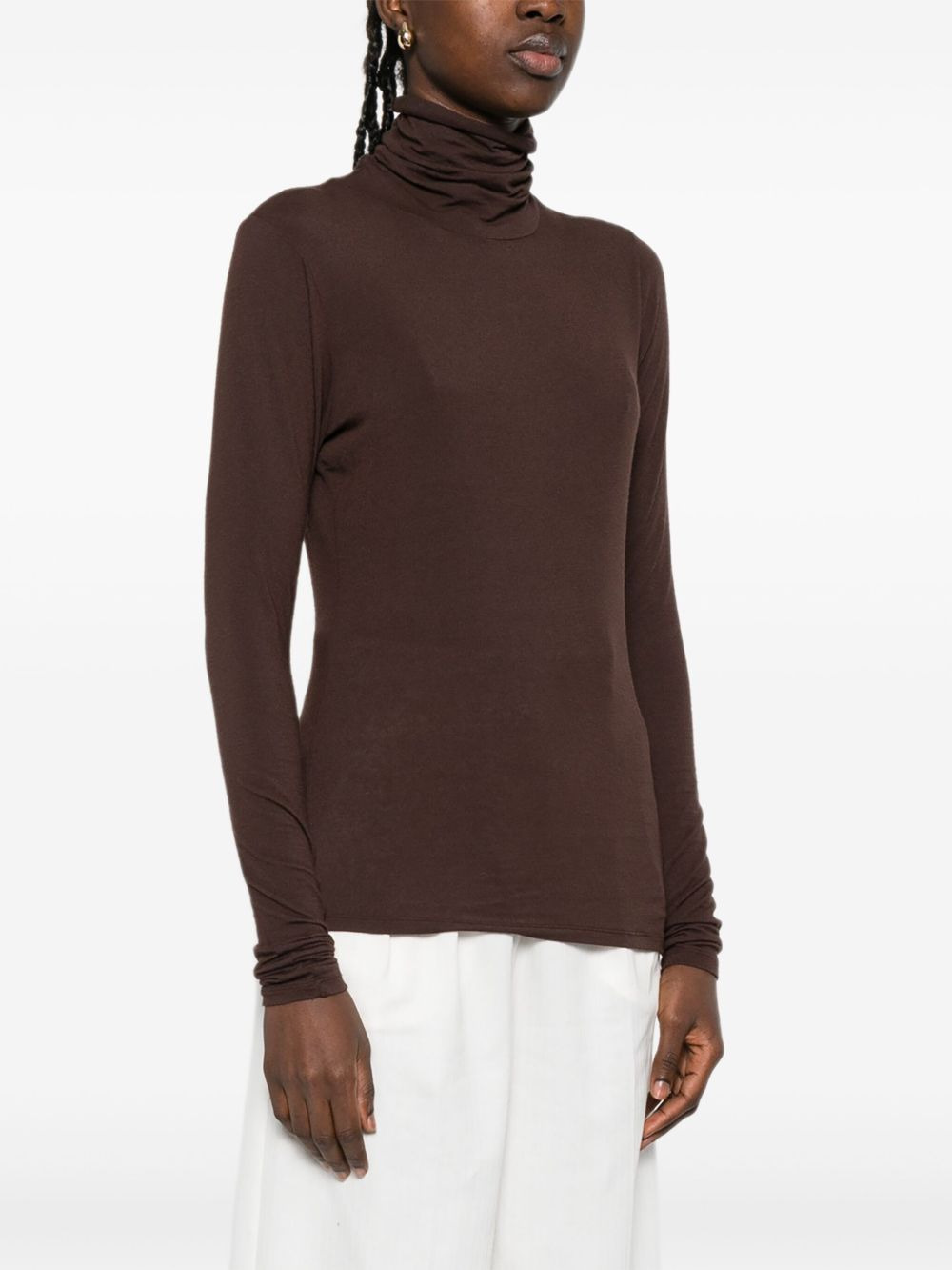 long-sleeve turtleneck top - 3