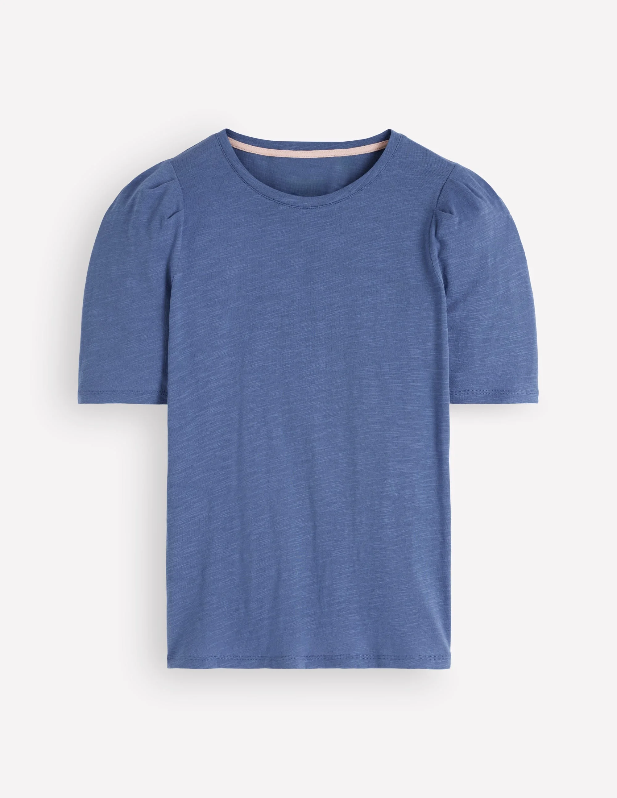 Sophie Puff Sleeve T-shirt-Denim Blue - 1