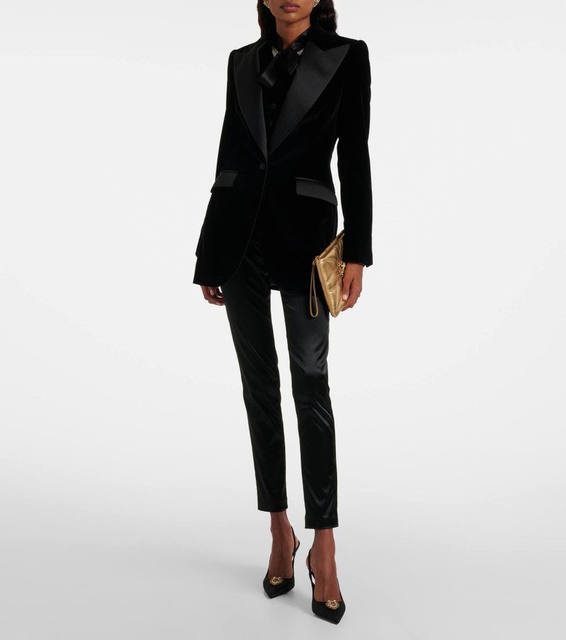 Dolce & Gabbana Devotion 90 satin slingback pumps outlook