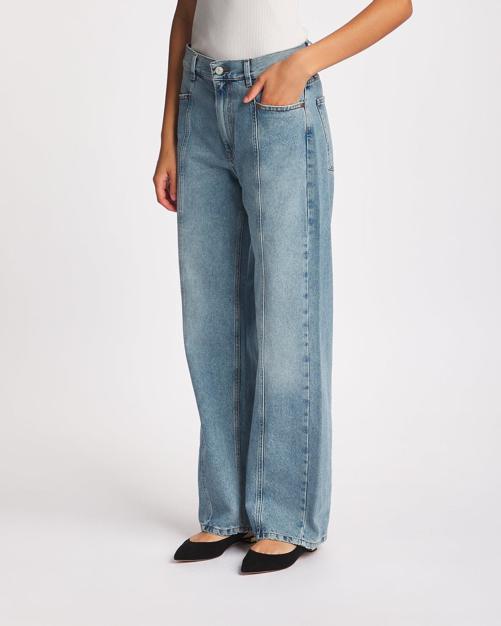 Jeans Loose Fit Dark Blue Denim Light blue - 6
