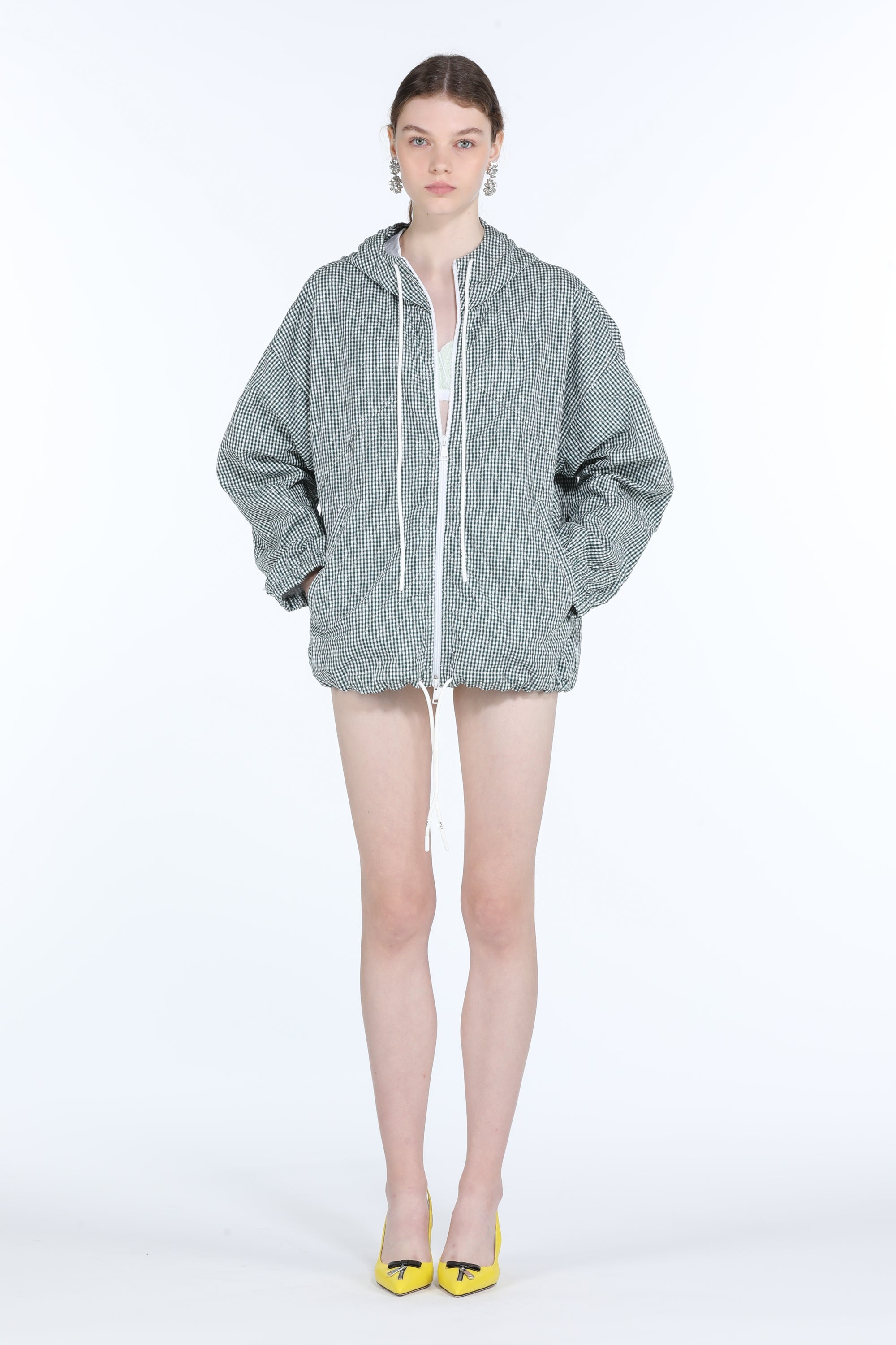 GINGHAM CHECK OVERSIZED JACKET - 4