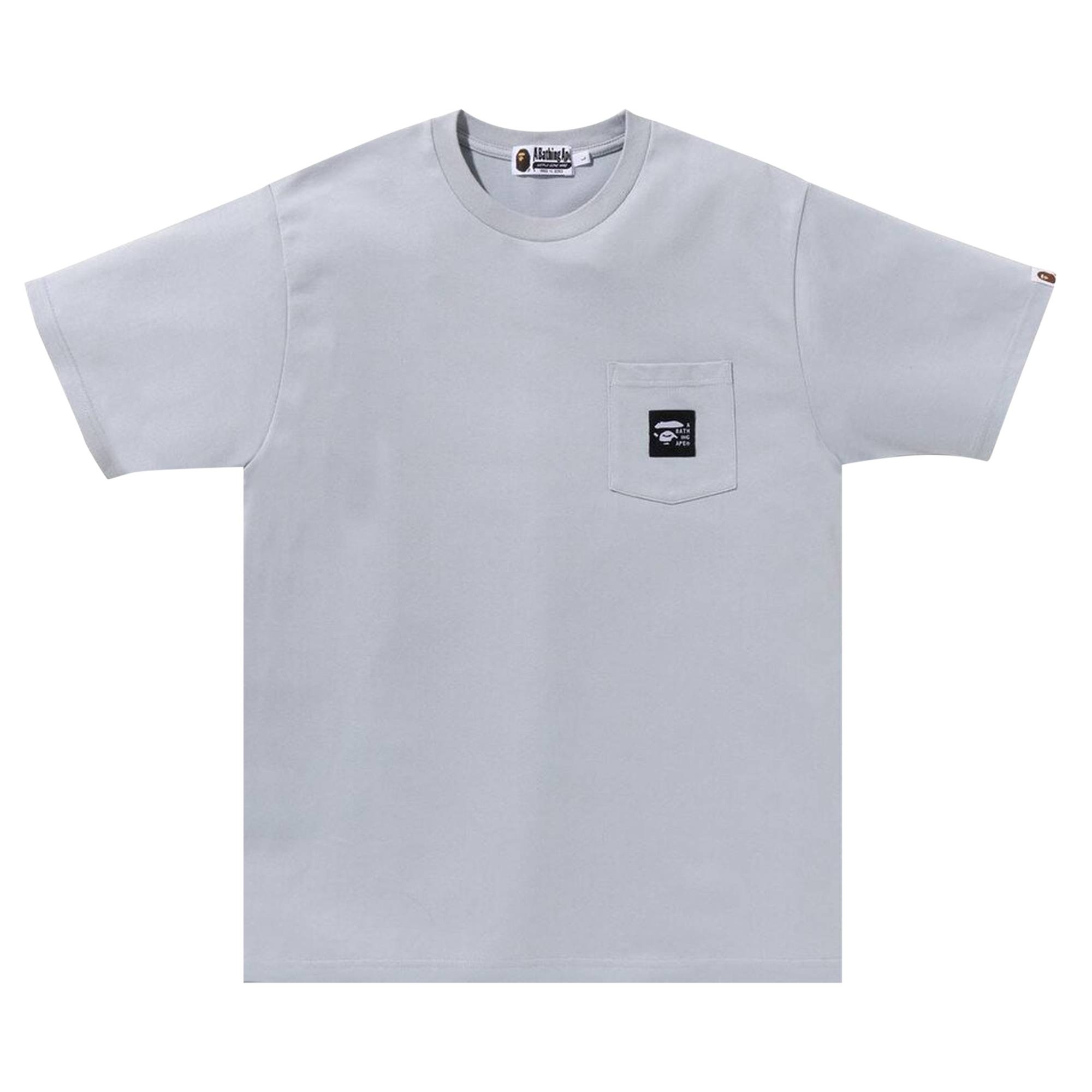 BAPE A Bathing Ape Label Pocket Tee 'Grey' - 1