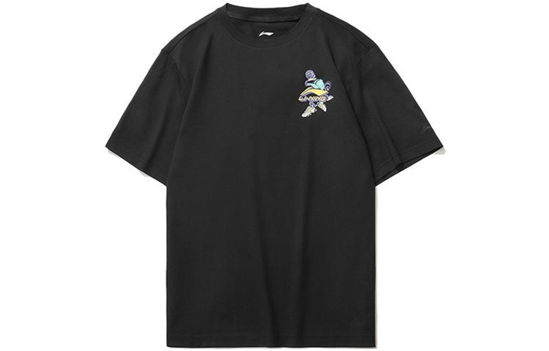 Li-Ning Graphic Loose Fit T-shirt 'Black' AHSR406-2 - 1